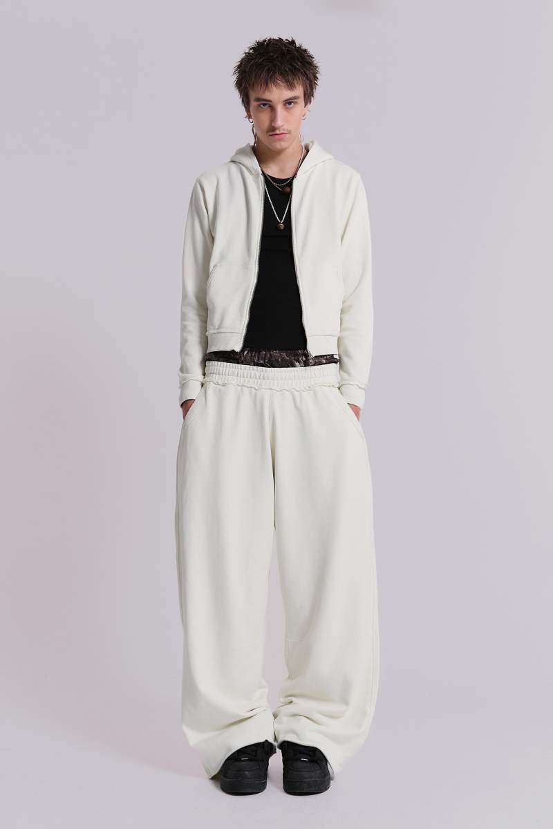 Jaded London Off White Mini Monster Hoodie White