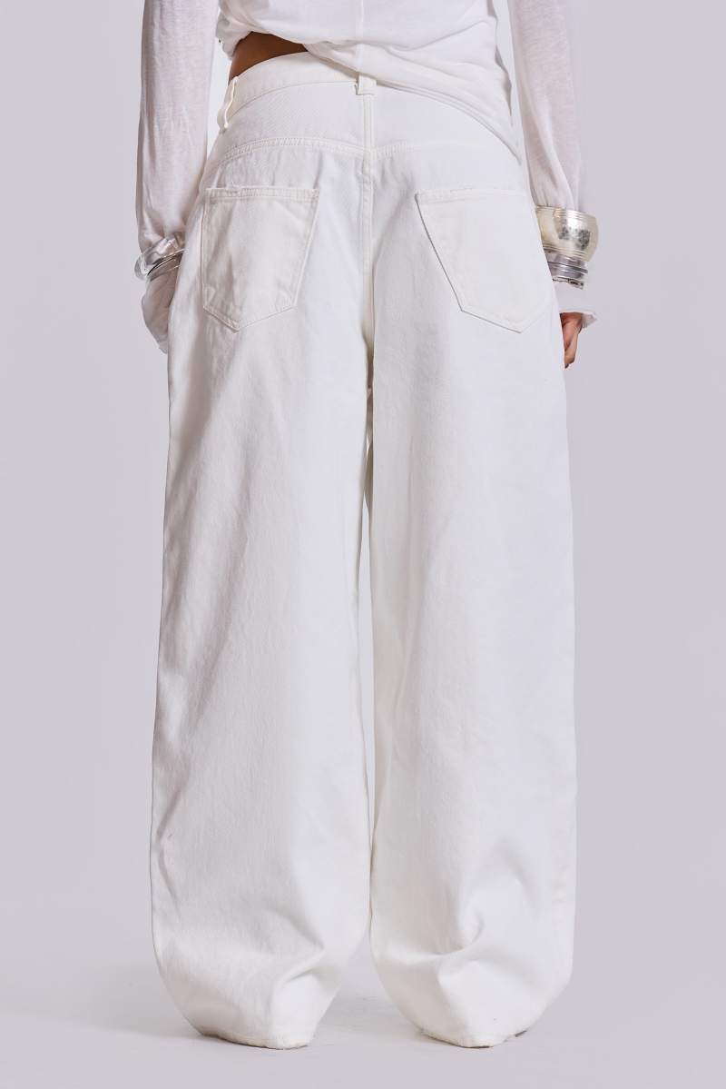 Jaded London Off White XL Colossus Jeans White