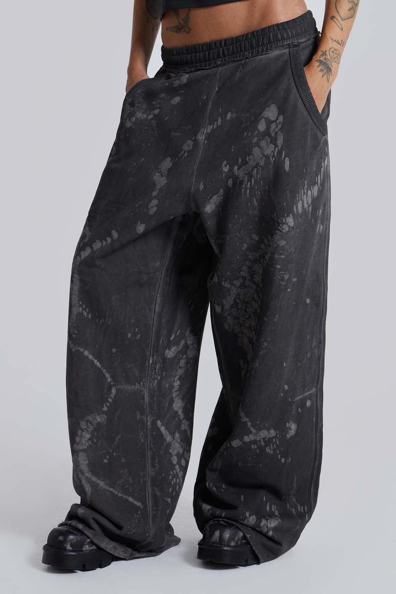 jaded london Oil Spill Baggy Monster Joggers Grey