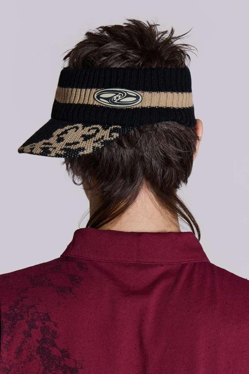 Jaded London Oskar Knitted Visor Black