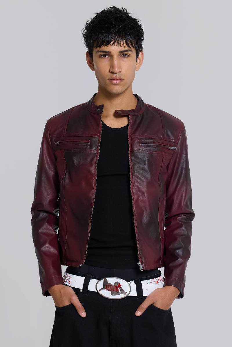 Jaded London Oxblood Piston Jacket Red