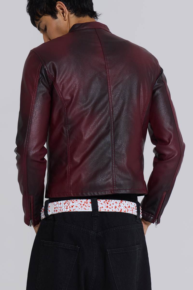 Jaded London Oxblood Piston Jacket Red