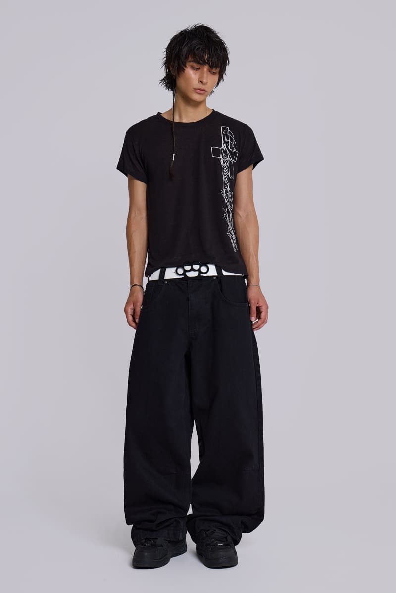Jaded London P.O.A. Black T Shirt Black
