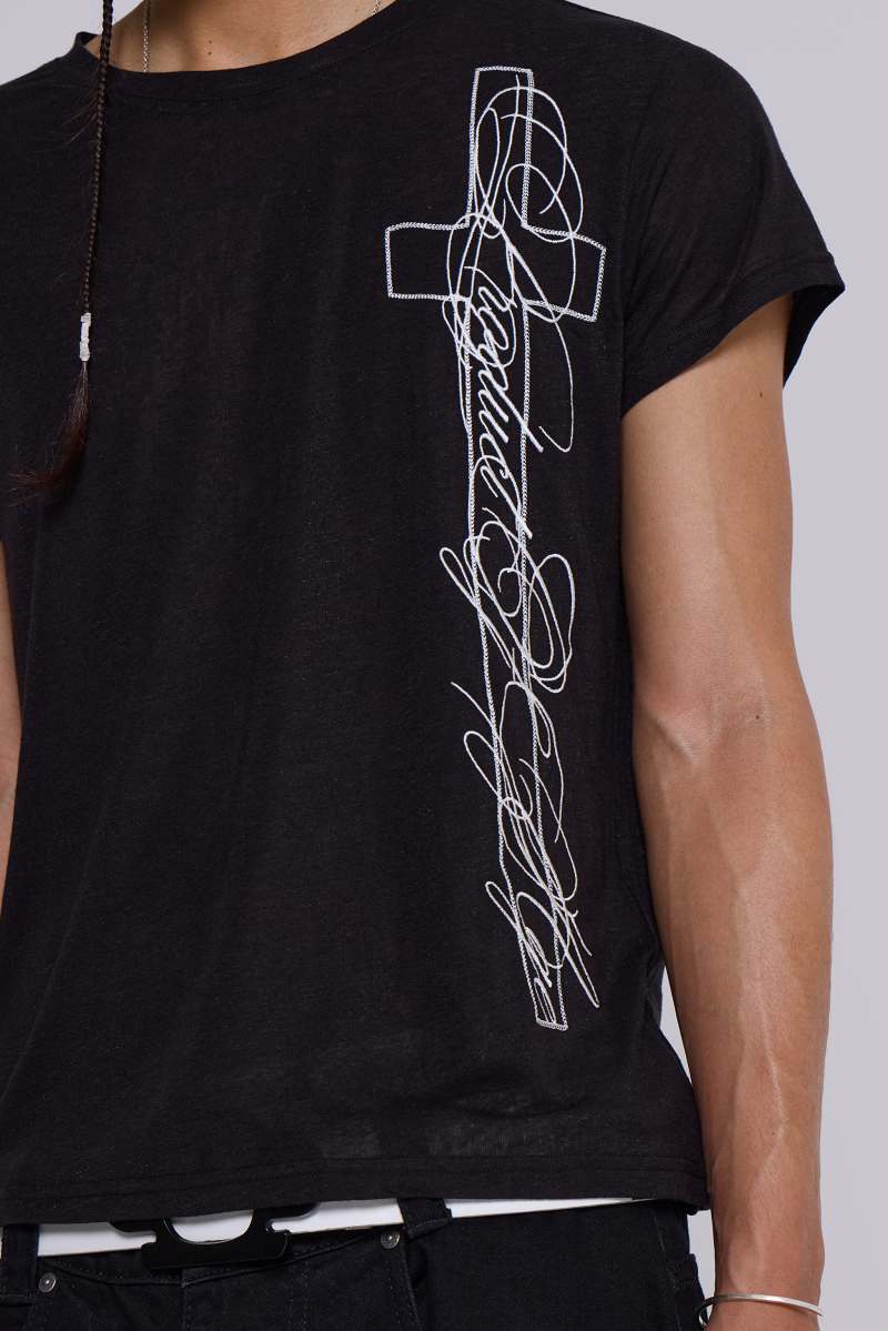 Jaded London P.O.A. Black T Shirt Black