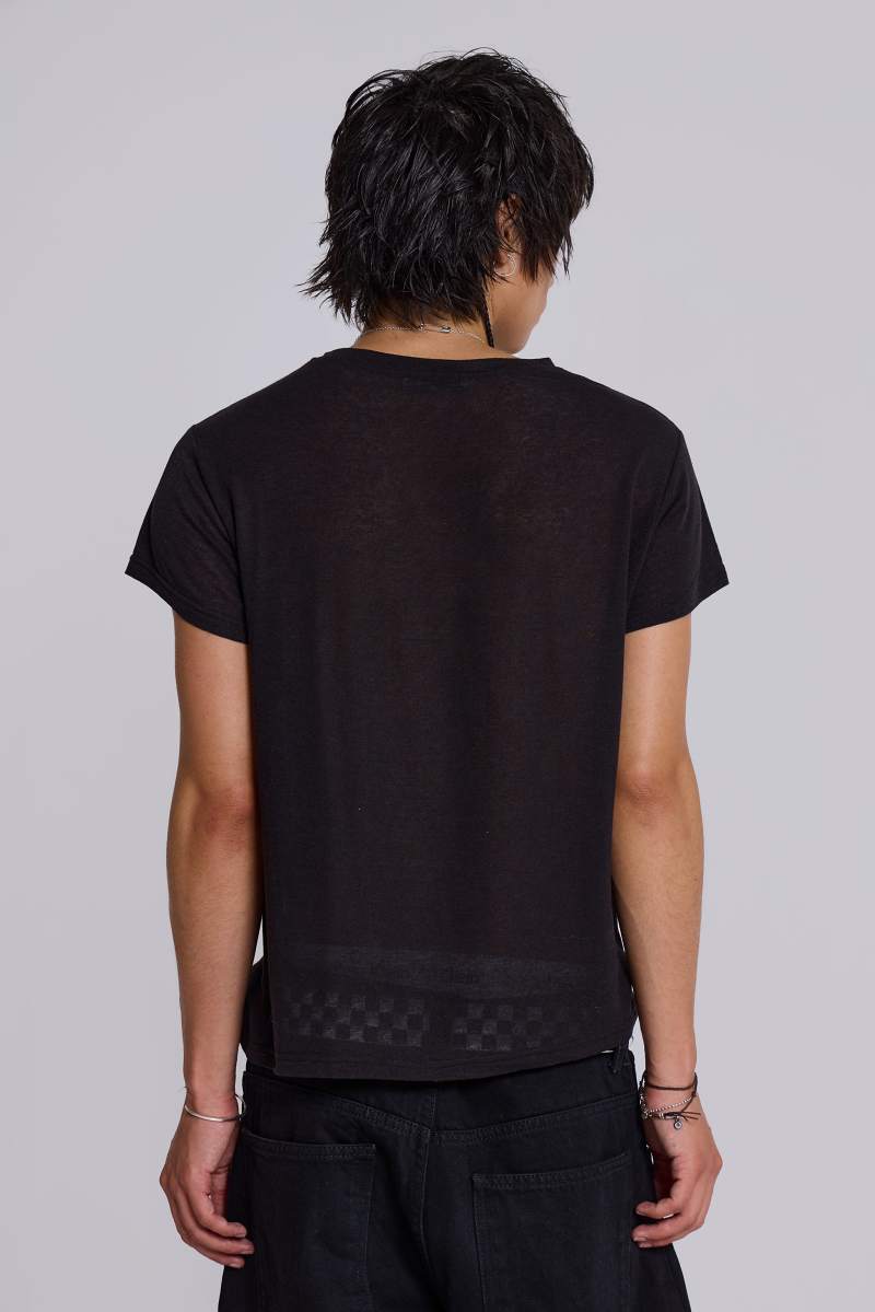 Jaded London P.O.A. Black T Shirt Black