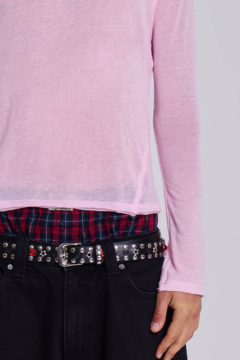 Jaded London Pink Mist Long Sleeve Top Pink