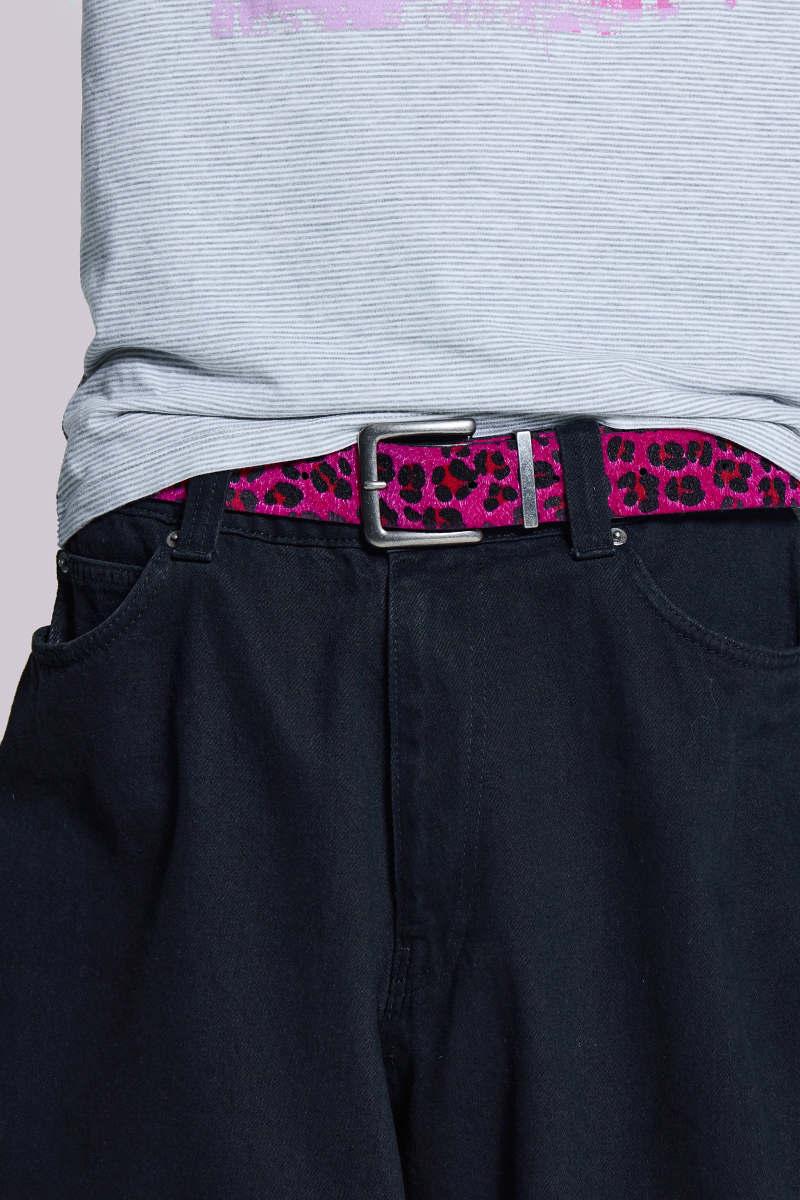 Jaded London Pink Panther Studded Belt Pink