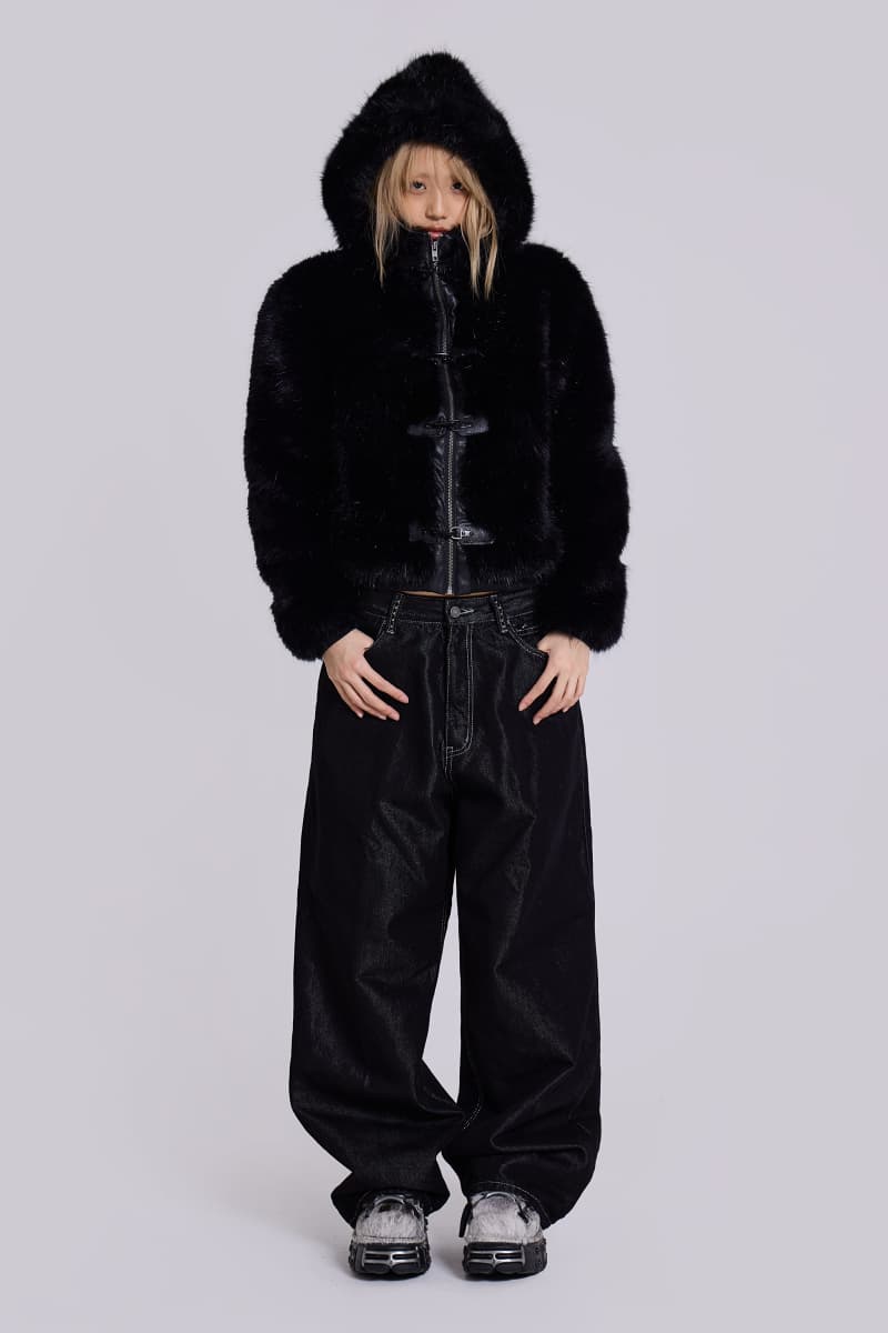 jaded london Pink Sapphire XL Colossus Jeans Black