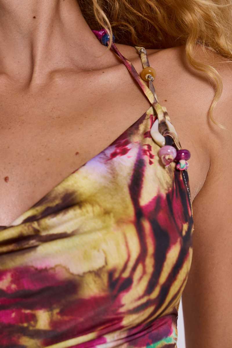 Jaded London Pyla Backless Cowl Top Multi