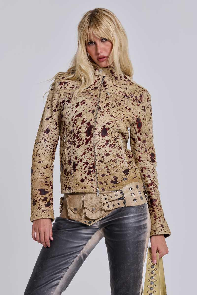 jaded london Raider Faux Leather Pocket Belt Brown