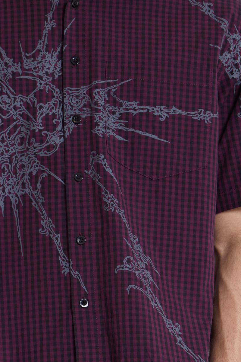 Jaded London Red Atom Checked Shirt Red Gingham