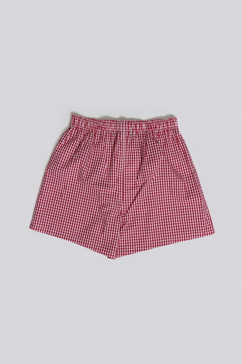 jaded london Red Gingham Printed Boxers Red