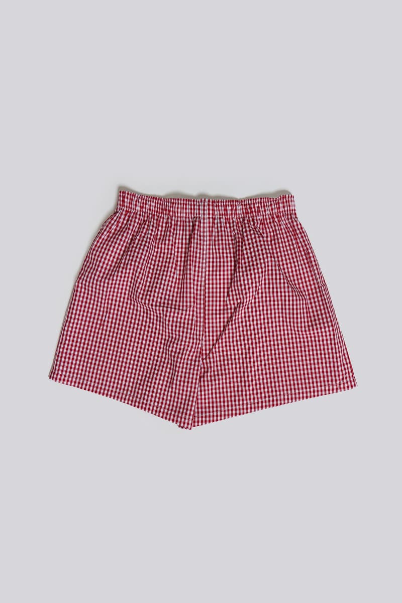 jaded london Red Gingham Printed Boxers Red