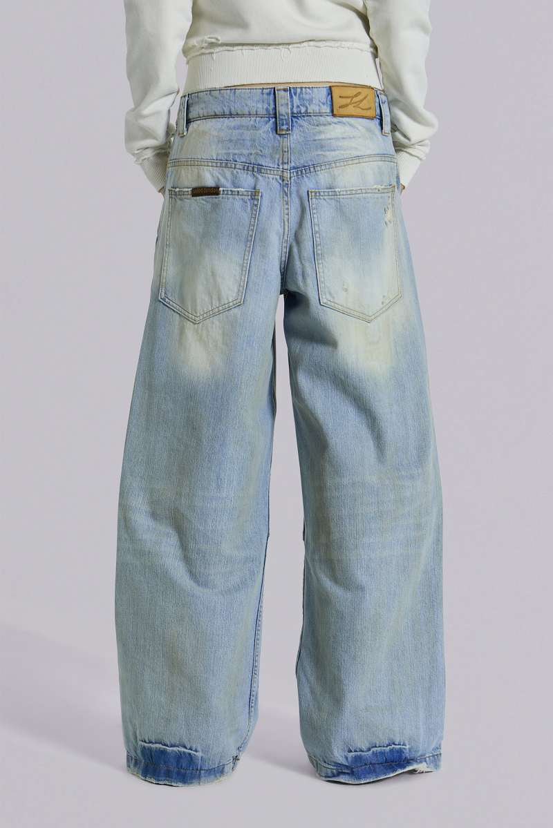Jaded London Reef Dirty Wash Colossus Jeans Blue