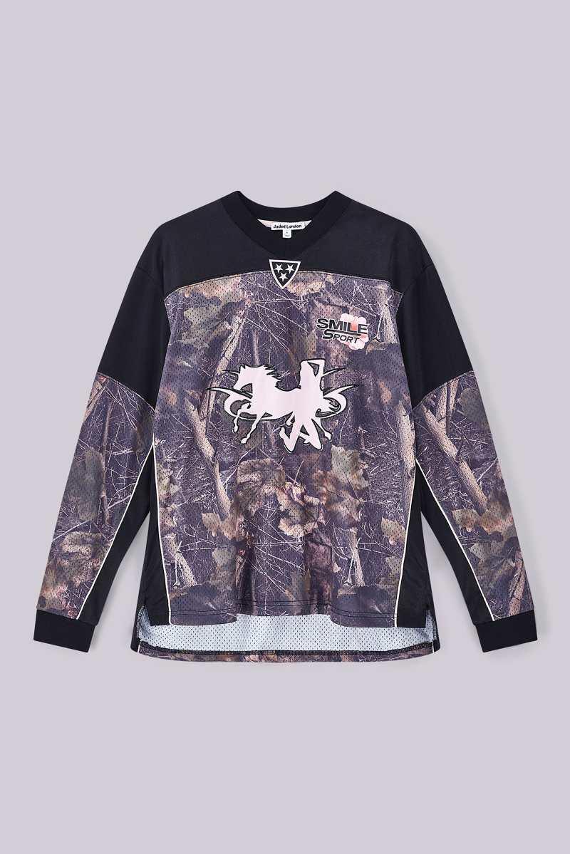 Jaded London Resident Hockey Camo Top Multi