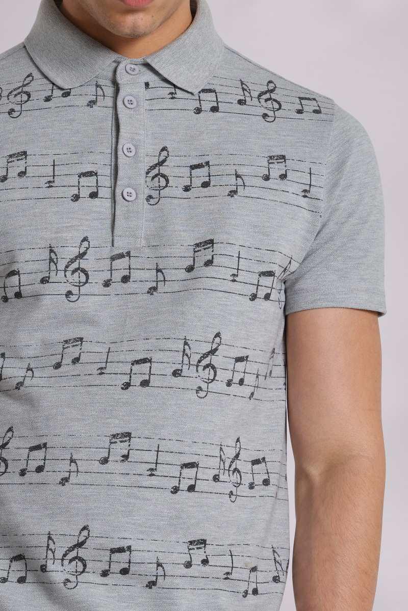 Jaded London Riff Polo Shirt Grey