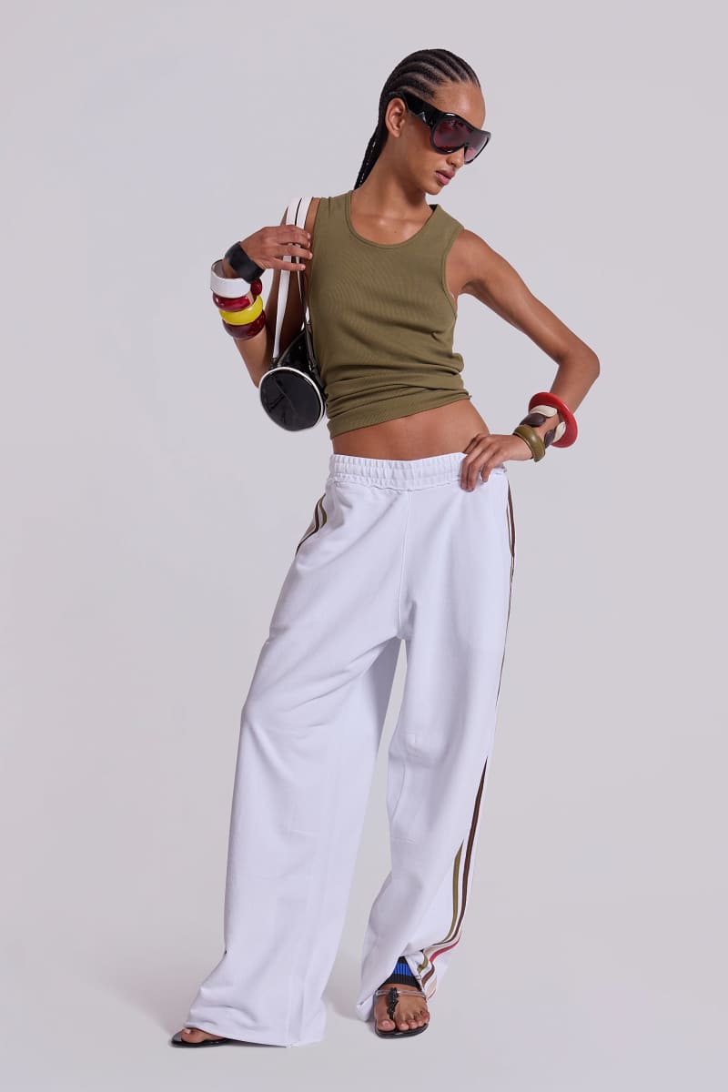 Jaded London Riptide Baggy Monster Joggers White