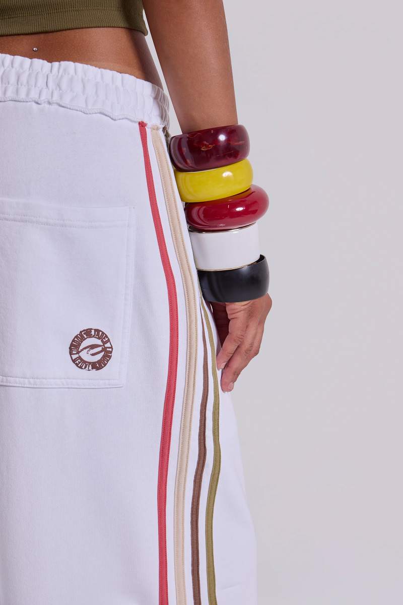 jaded london Riptide Baggy Monster Joggers White