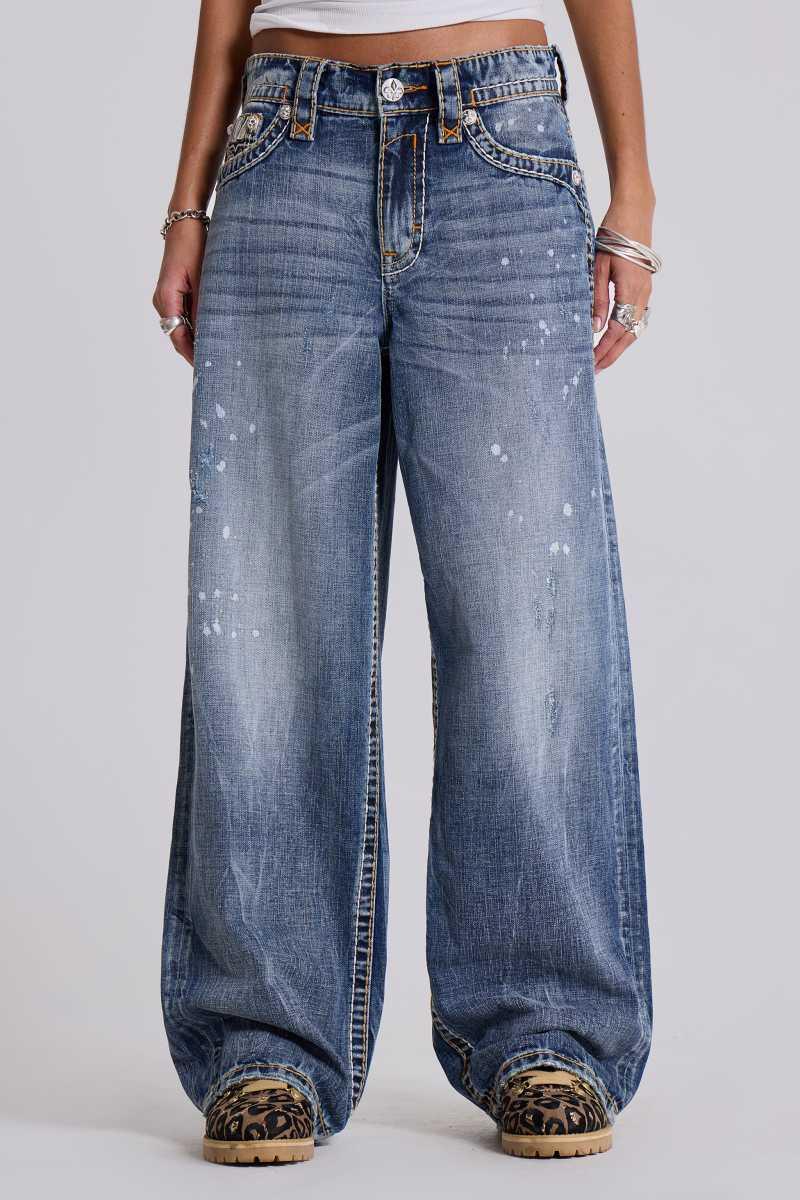 Jaded London Rock Revival Axel Colossus Jeans Blue