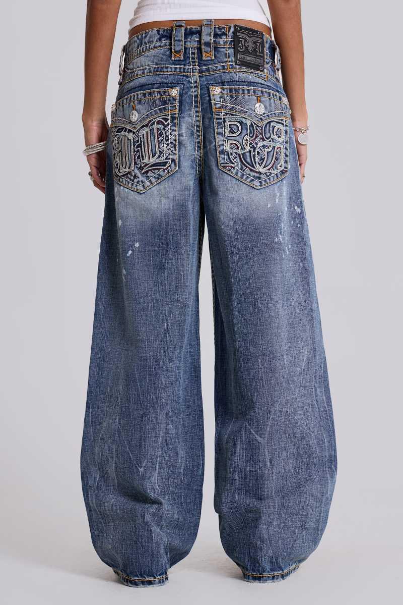 Jaded London Rock Revival Axel Colossus Jeans Blue