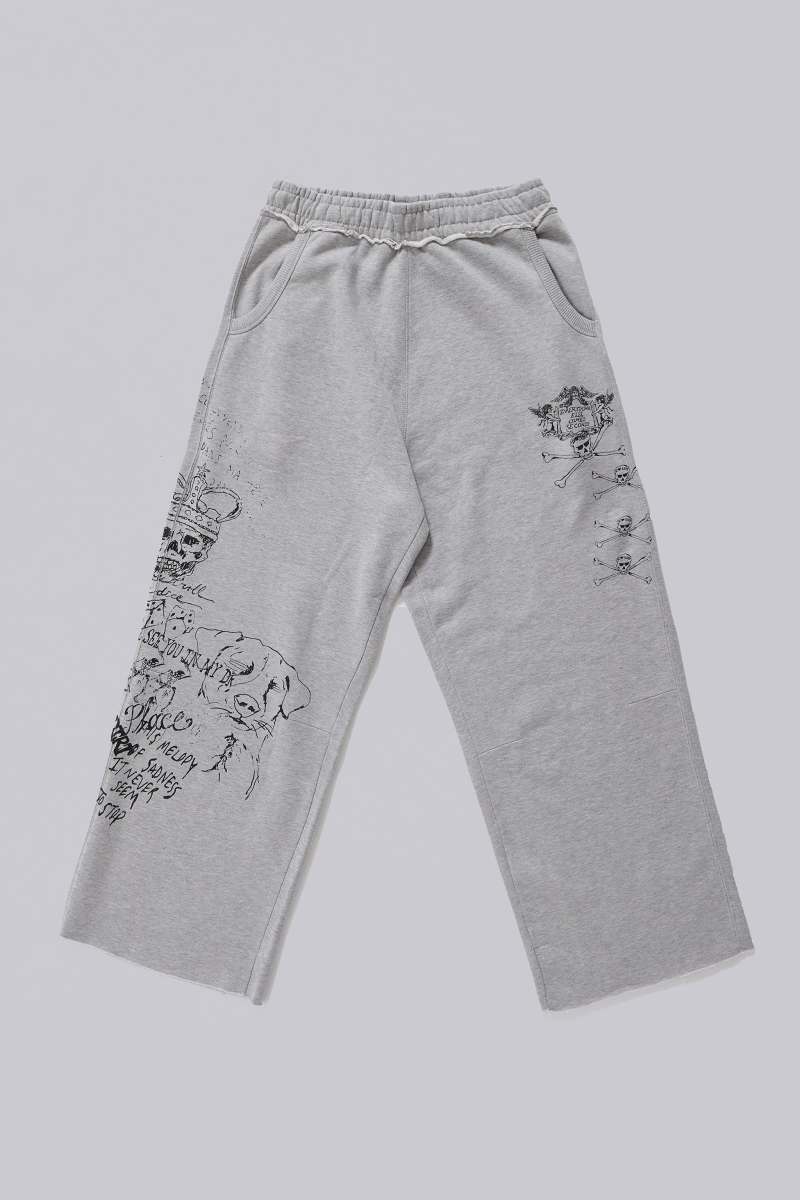 Jaded London Scribble Monster Joggers Grey