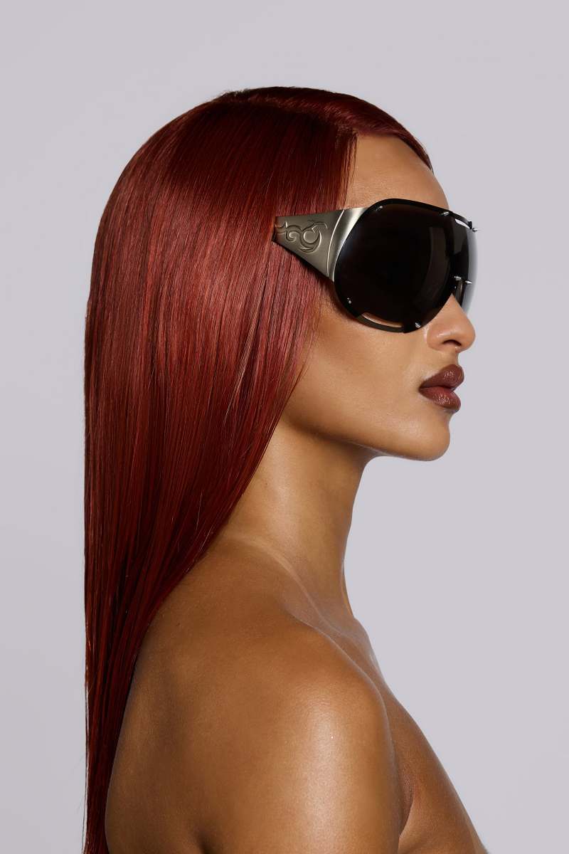 Jaded London Shield Sunglasses Black