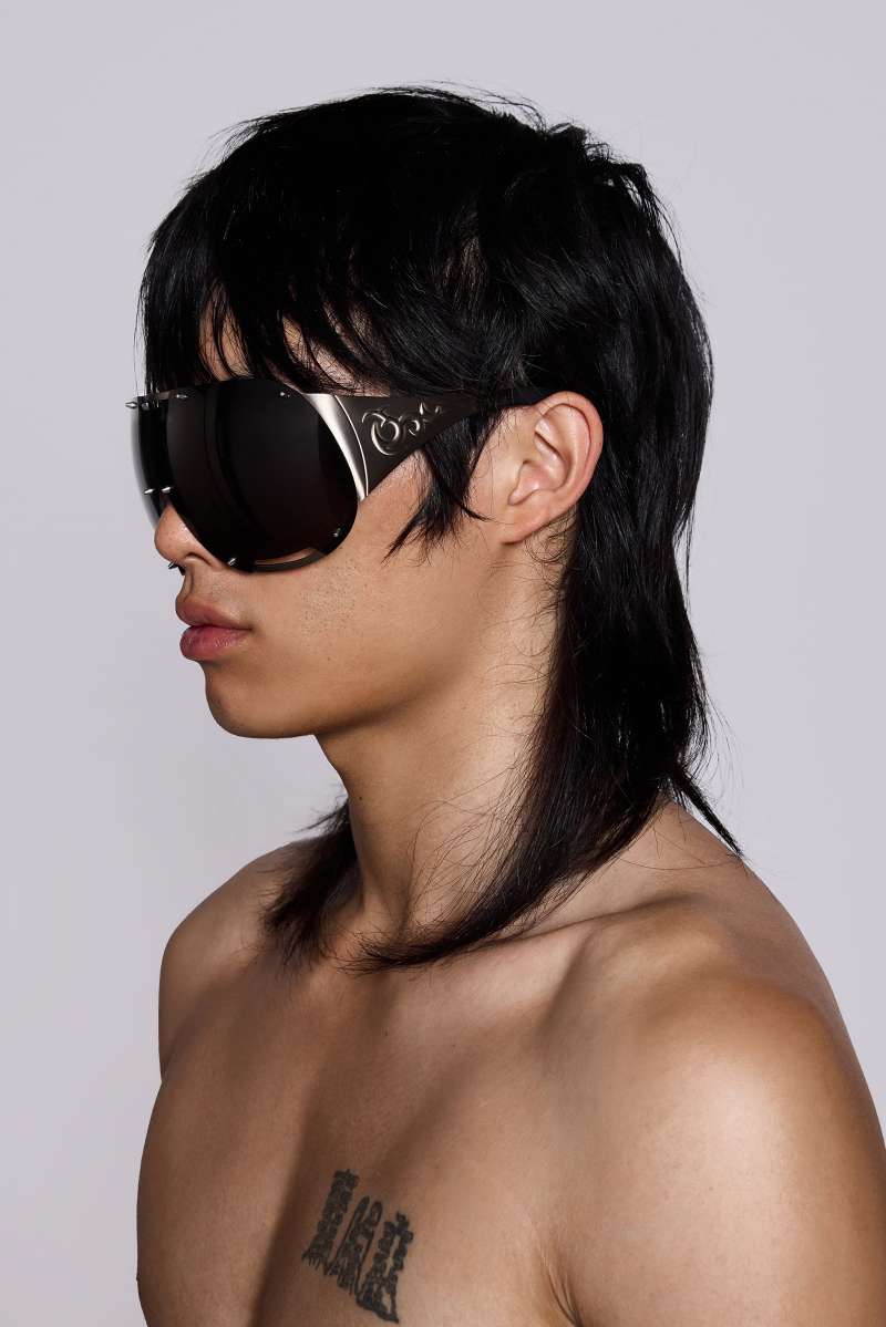 Jaded London Shield Sunglasses Black