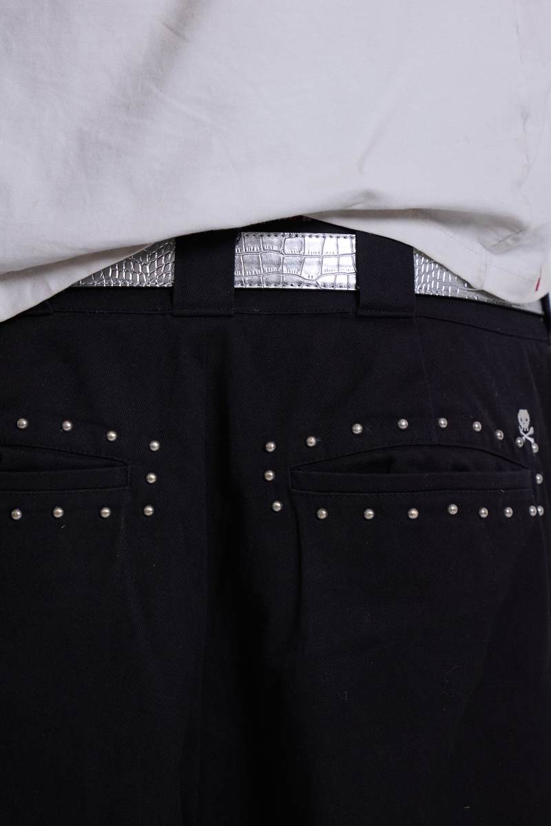 Jaded London Silver Gator Belt Silver