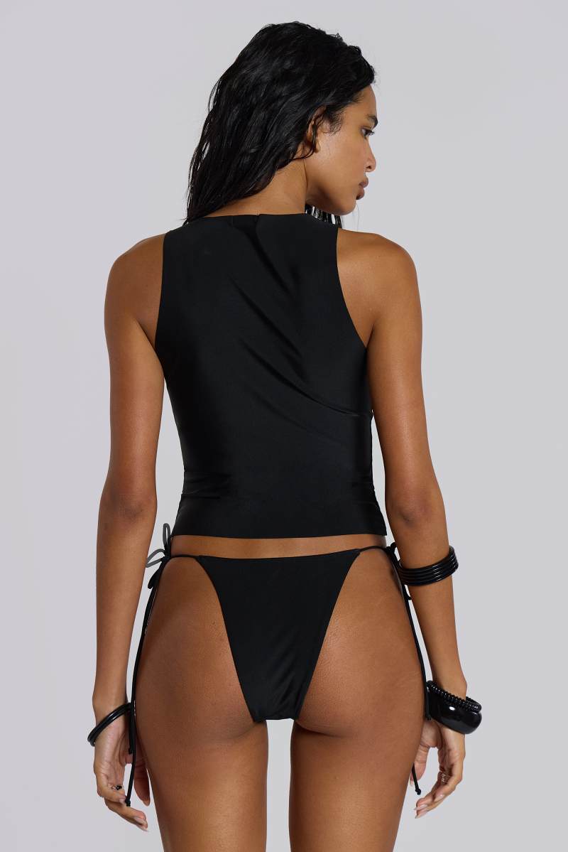 Jaded London Silvra Studded Vest Black