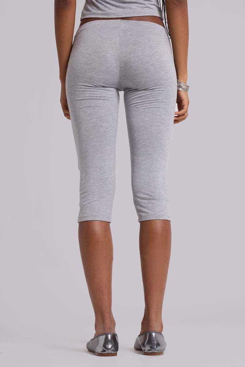 Jaded London Sita Studded Capri Trousers Grey Marl