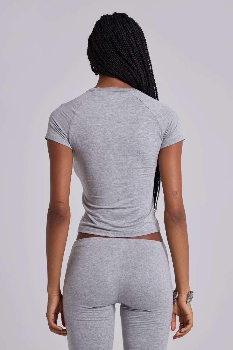 Jaded London Sita Studded Top Grey