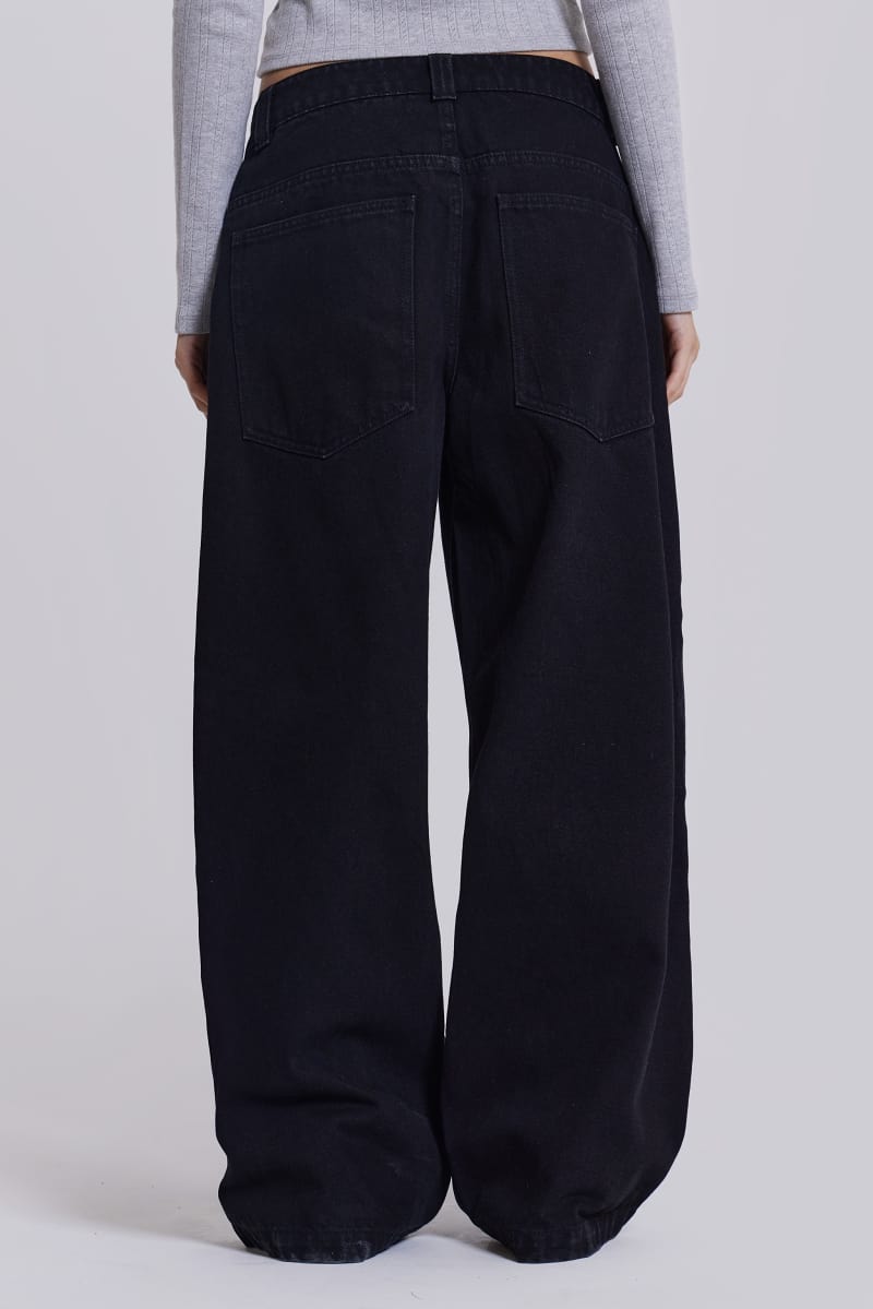 Jaded London Solid Black Colossus Jeans Black