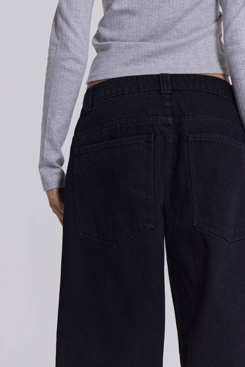 Jaded London Solid Black Colossus Jeans Black