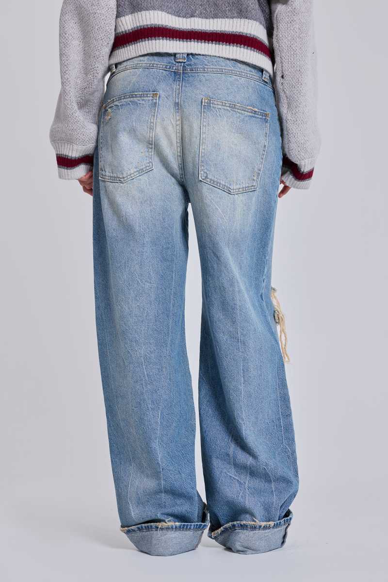 Jaded London Sonic Jeans In Light Wash Blue