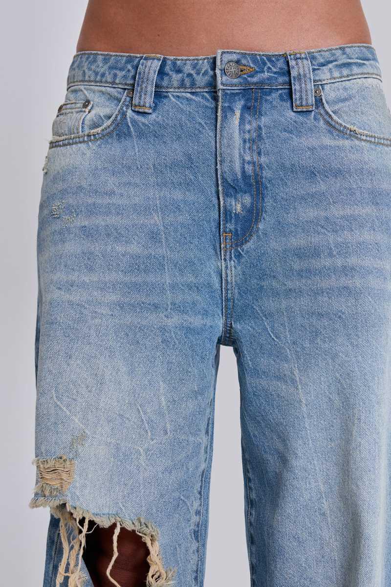 Jaded London Sonic Jeans In Light Wash Blue
