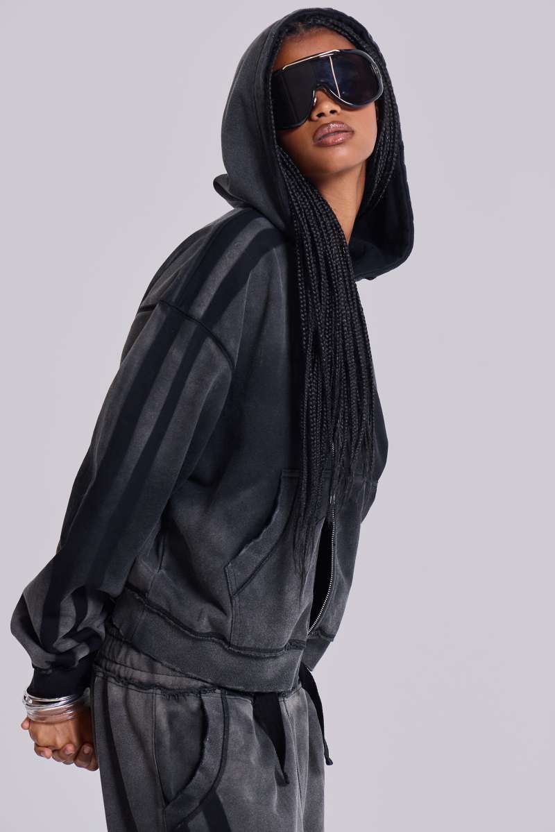 Jaded London Sporty Baggy Monster Hoodie Grey