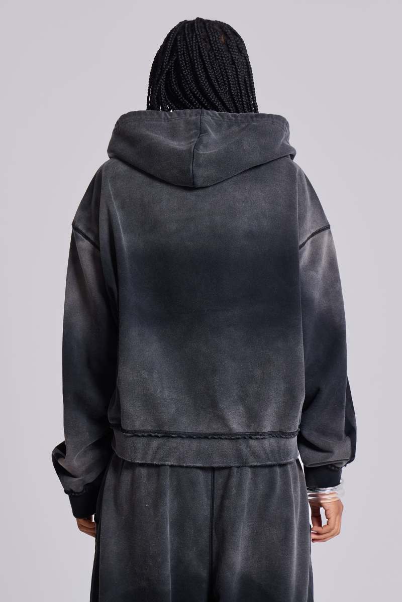 Jaded London Sporty Baggy Monster Hoodie Grey