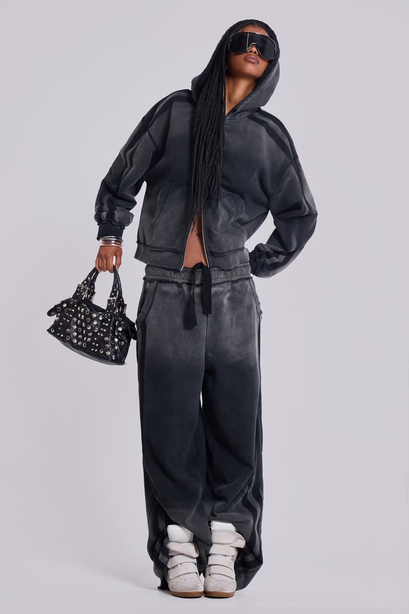 Jaded London Sporty Baggy Monster Joggers Grey