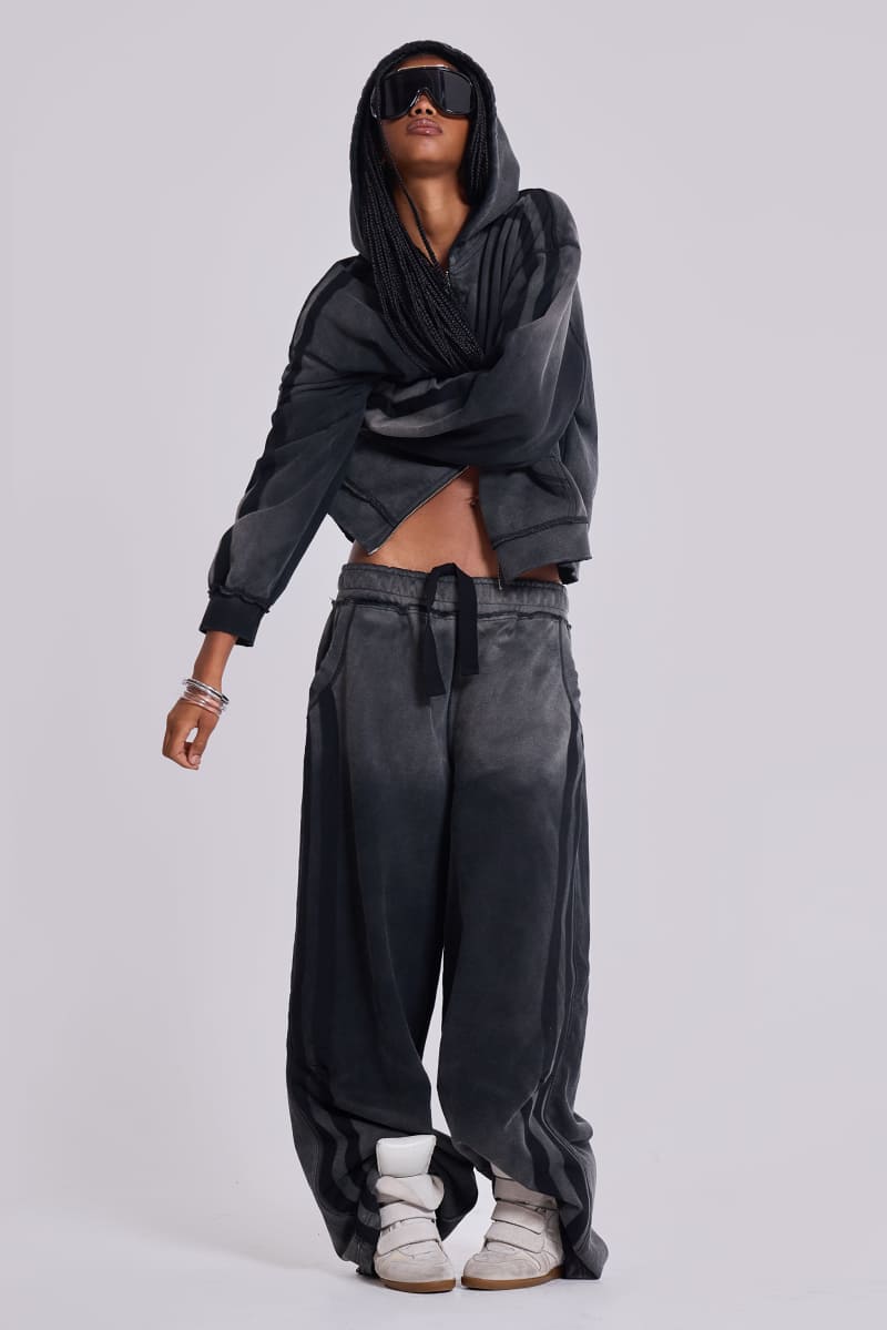 jaded london Sporty Baggy Monster Joggers Grey