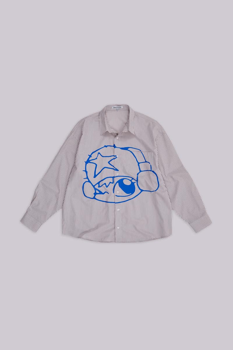 jaded london Stereo Long Sleeve Shirt Blue