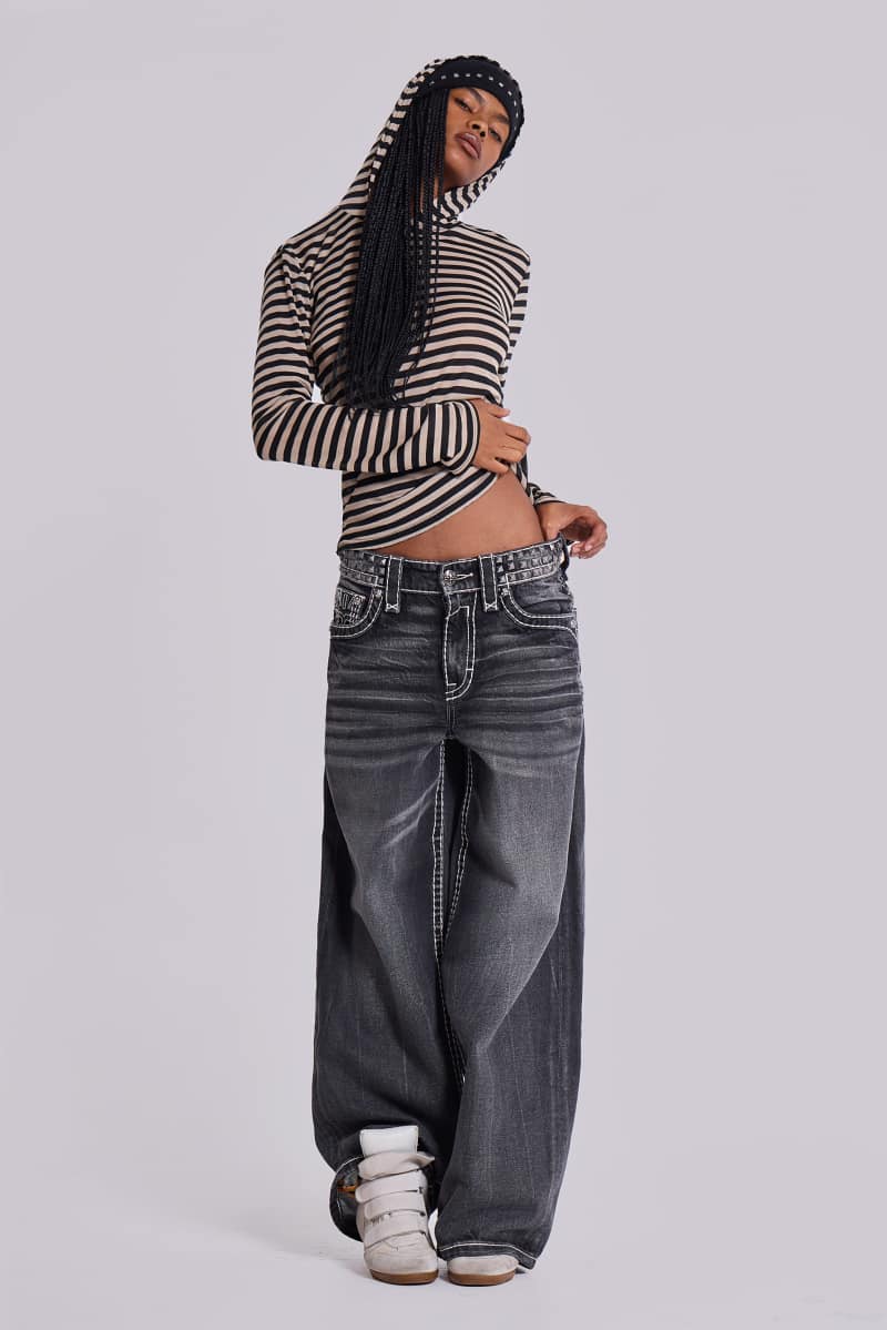 Jaded London Stripe Mist Hoodie Multi