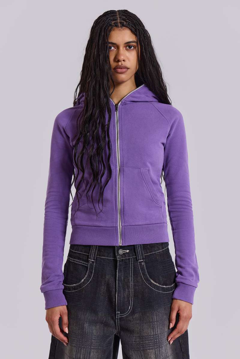 Jaded London Syrup Zip Up Hoodie Purple