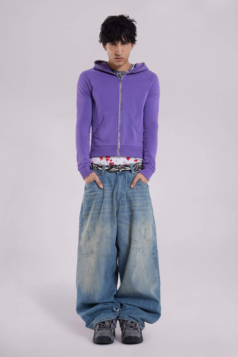 Jaded London Syrup Zip Up Hoodie Purple