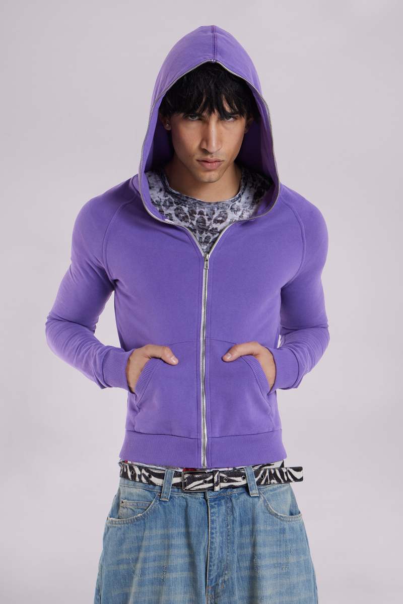 Jaded London Syrup Zip Up Hoodie Purple