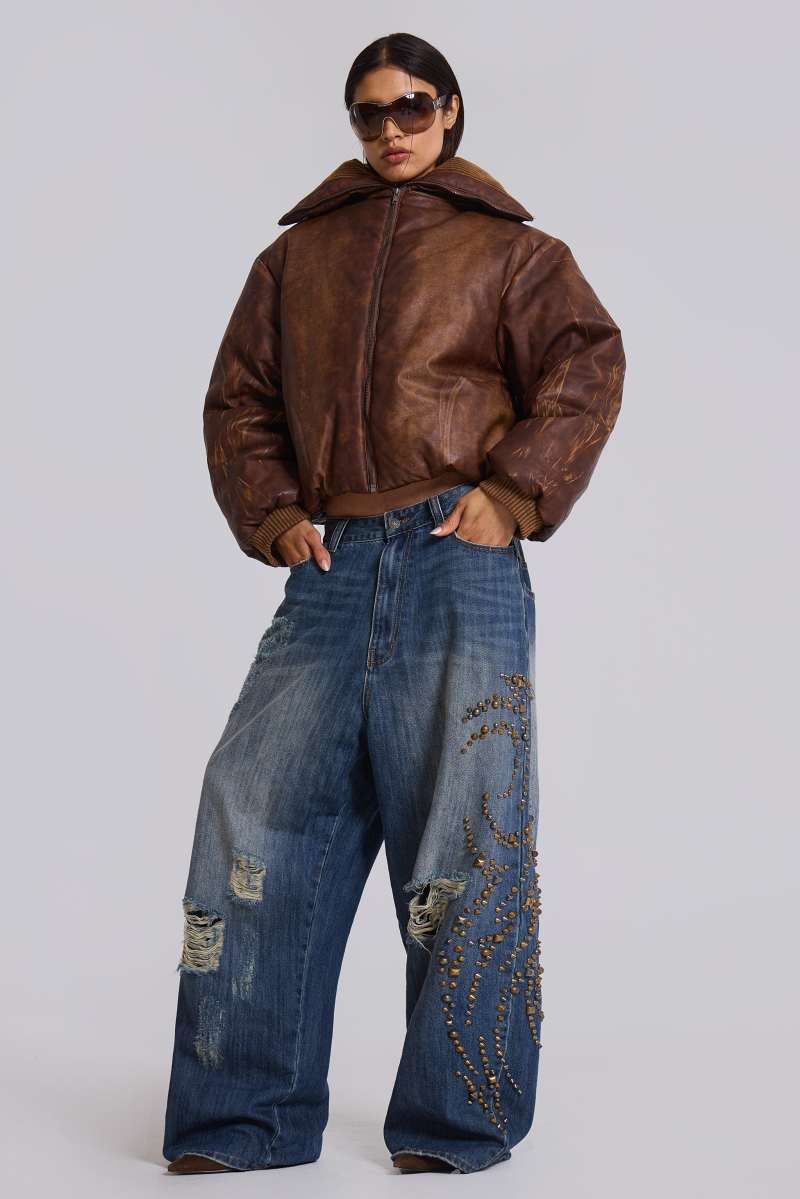 Jaded London Tattoo Stud XL Colossus Jeans Blue