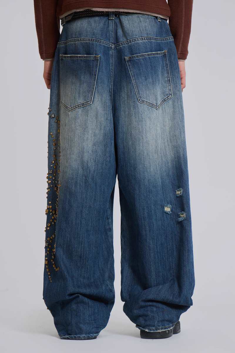 Jaded London Tattoo Stud XL Colossus Jeans Multi