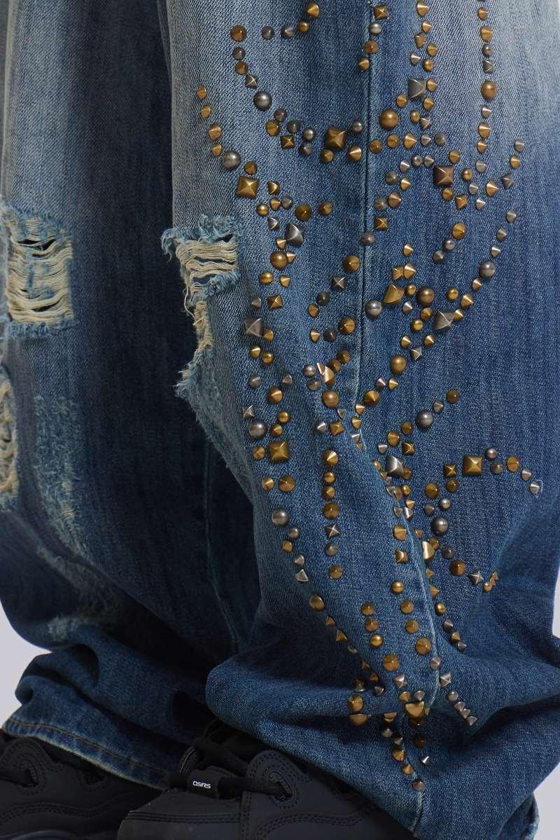 Jaded London Tattoo Stud XL Colossus Jeans Multi
