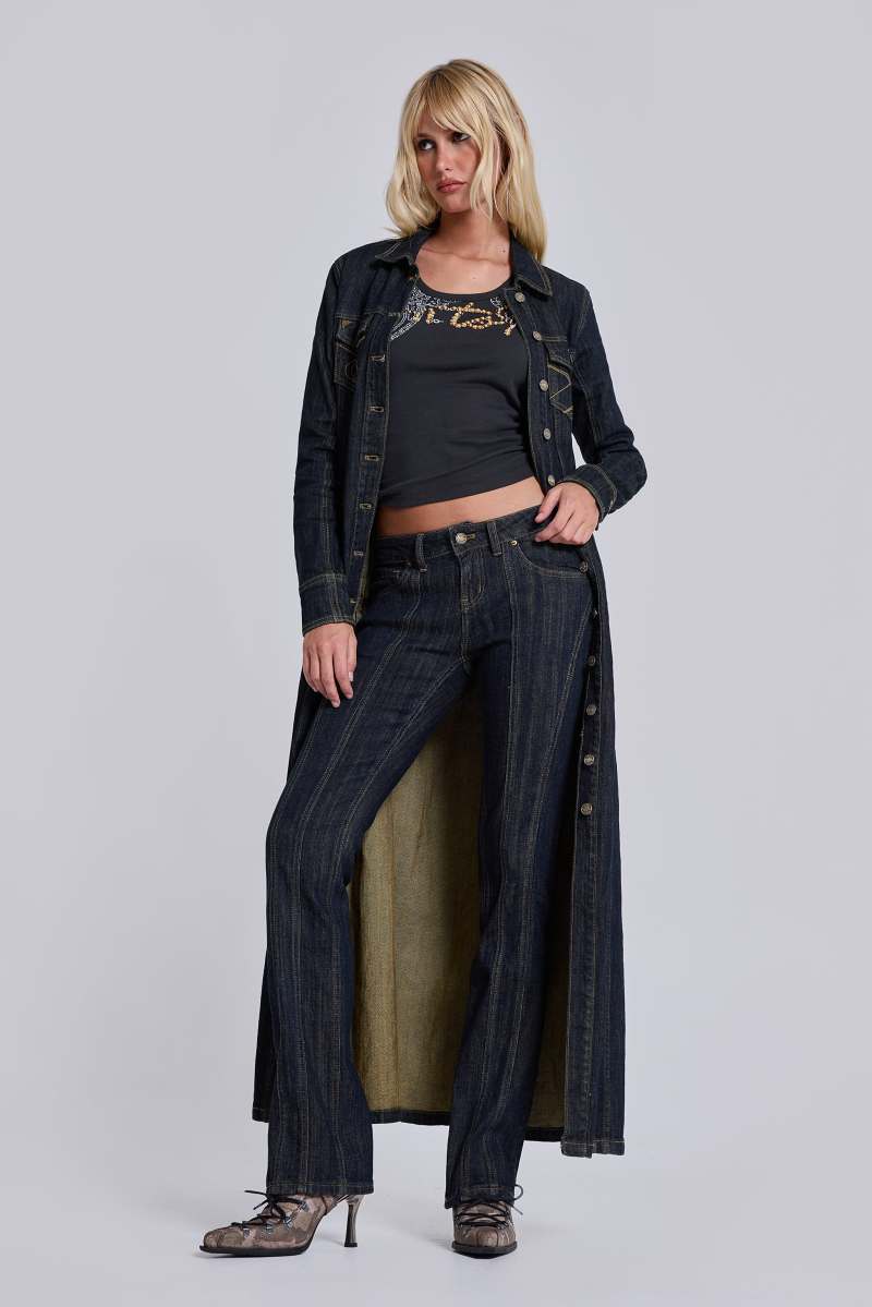 Jaded London Trinity Cooper Bootcut Jeans Black