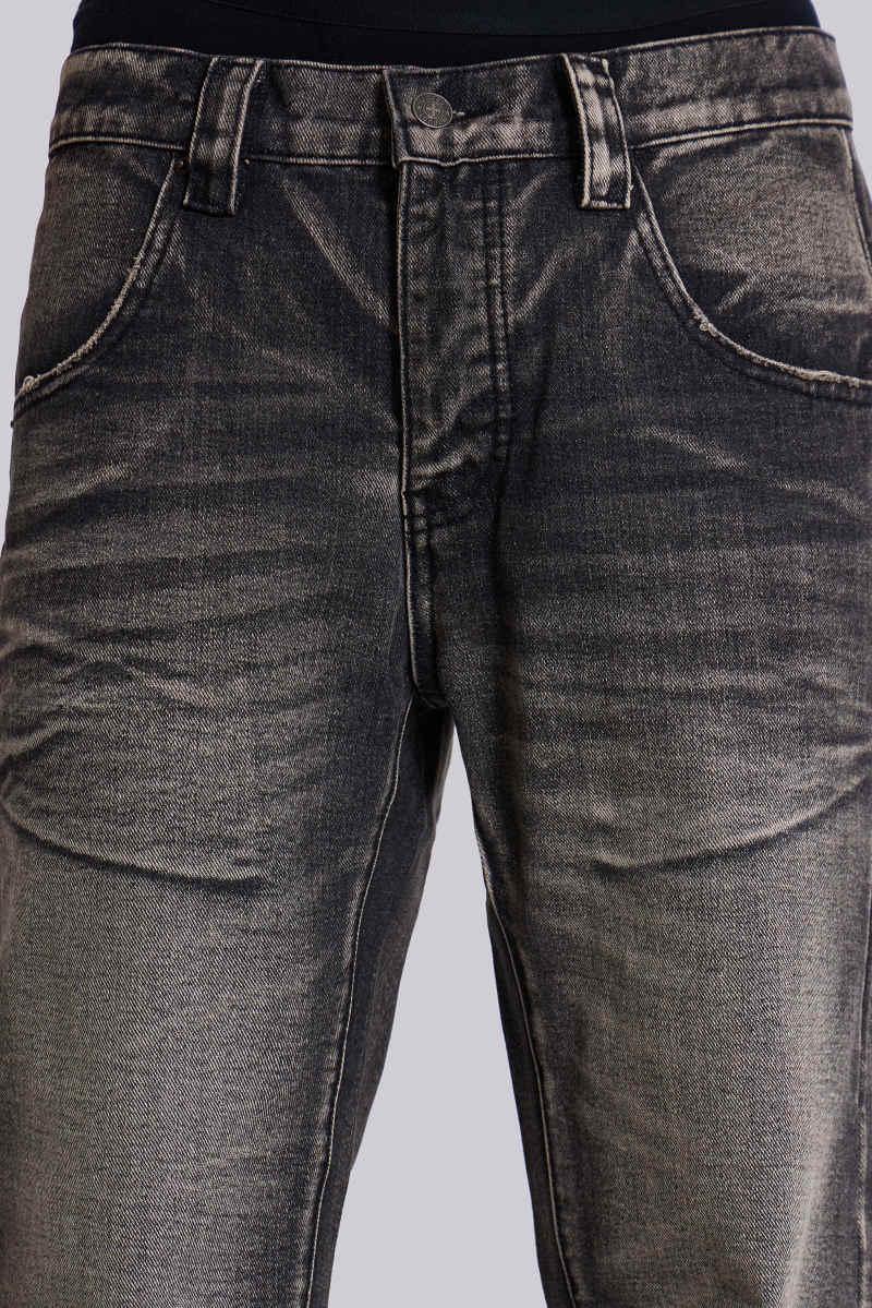 Jaded London Washed Black Blaze Flared Jeans Black