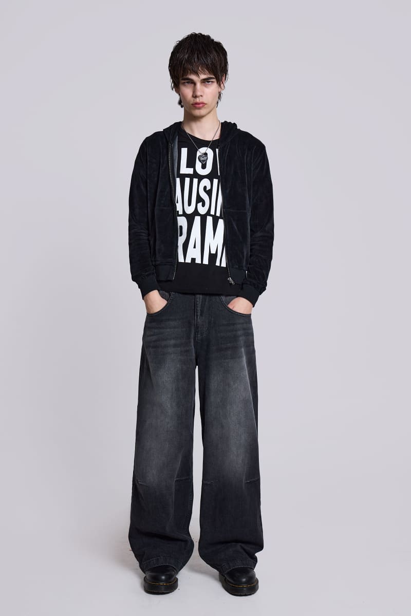 Jaded London Washed Black Colossus Jeans Black